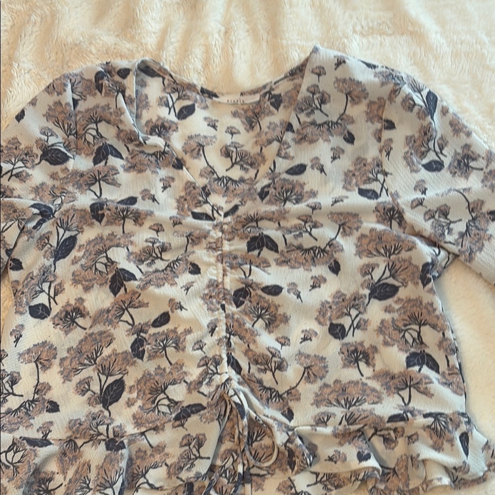 Elodie Free People Tie Front Blouse